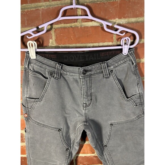 Dovetail Workwear Maven X Thermal Denim Grey Womens Pants Size 6 Inseam 27.5 - Picture 3 of 10